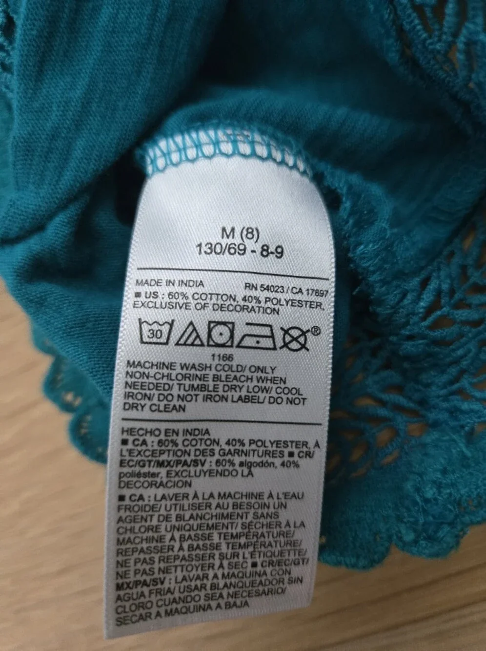 Old Navy Crochet Trim Girls Top
